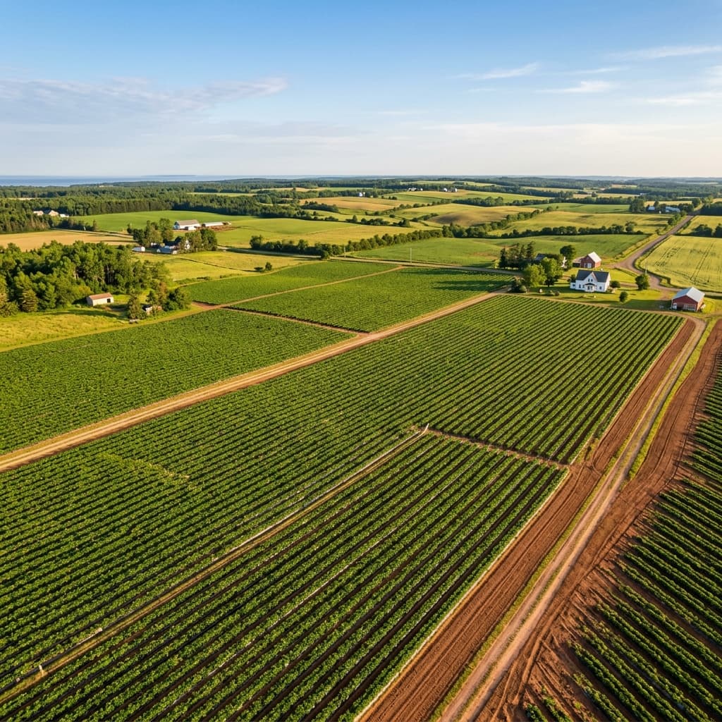 Westech Agriculture strawberry nursery fields in Prince Edward Island